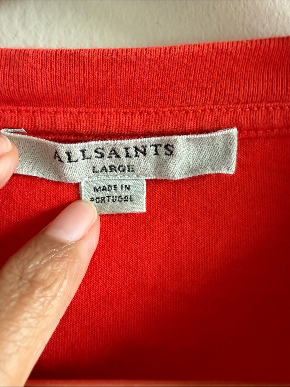 All Saints Bright Red Orange Sleeveless Tank Top - Picture 4 of 7